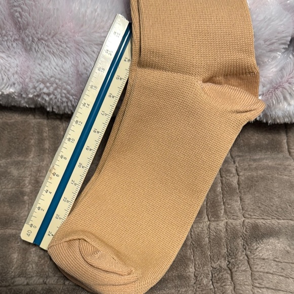 Tan Ribbed Knit Compression Sock - Picture 2 of 4
